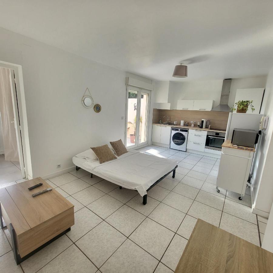 Bel Appartement Avec Jardin De 30M2 , Climatise Avec Parking Et Arrivee Autonome Cabestany Ngoại thất bức ảnh